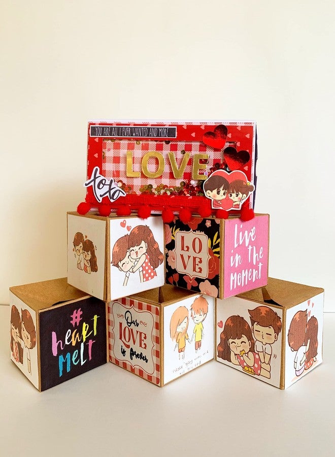 Crafted Forever Surprise/prank mini album for all occasions, jumping cubes, pop up cube card, 5 blank cubes included, can put 20 photos, - Image 4